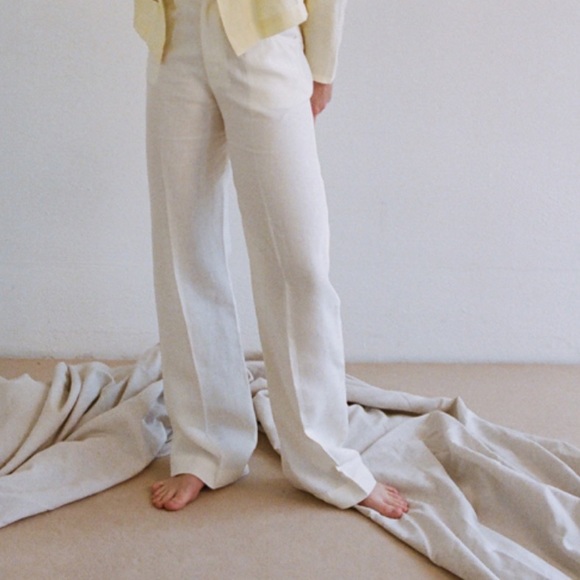 NWT Accidente con Flores organic linen pants - Picture 1 of 6